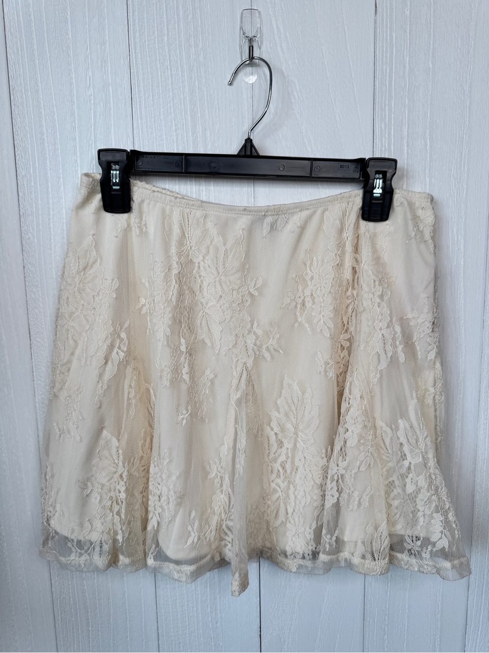 Wild Fable Cream Floral Lace Lined Mini Skirt M